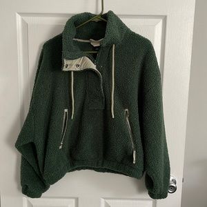 Universal Thread Sherpa Half Zip Cropped Sweater